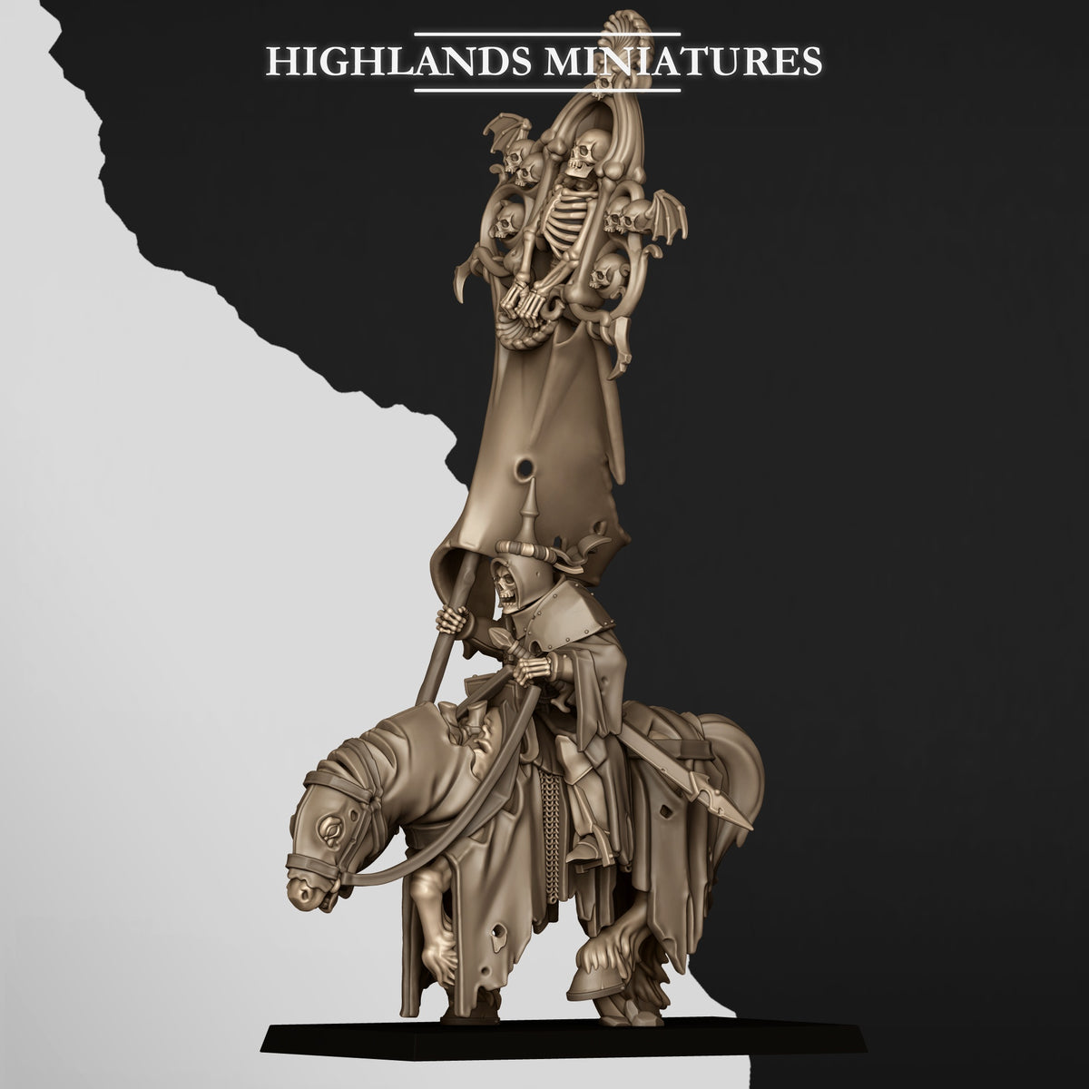 Mounted Skeletal Lord - Battle Standard Bearer (BSB)