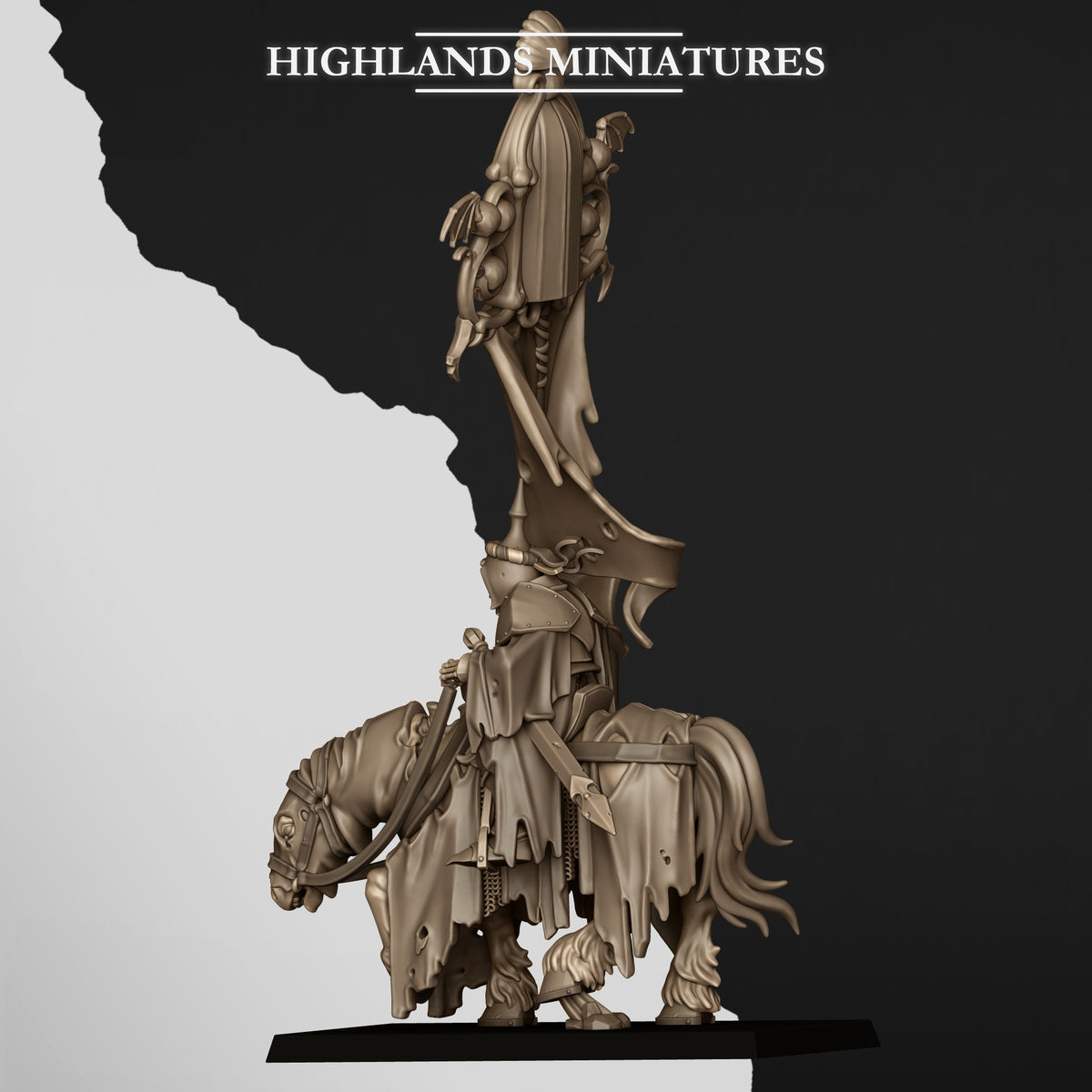 Mounted Skeletal Lord - Battle Standard Bearer (BSB)