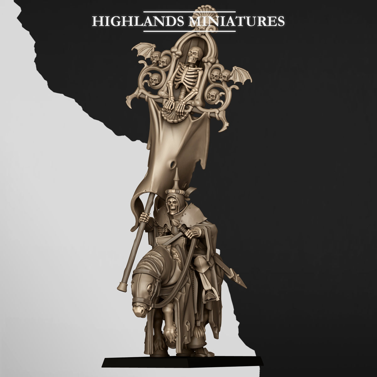 Mounted Skeletal Lord - Battle Standard Bearer (BSB)