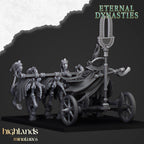 Eternal Pharaoh on chariot - Highlands Miniatures
