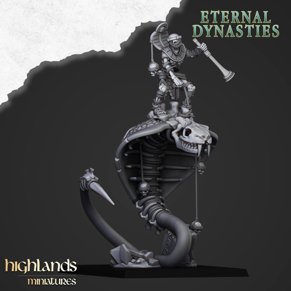 Mounted Ancient Guard on Great Snakes - Highlands Miniatures