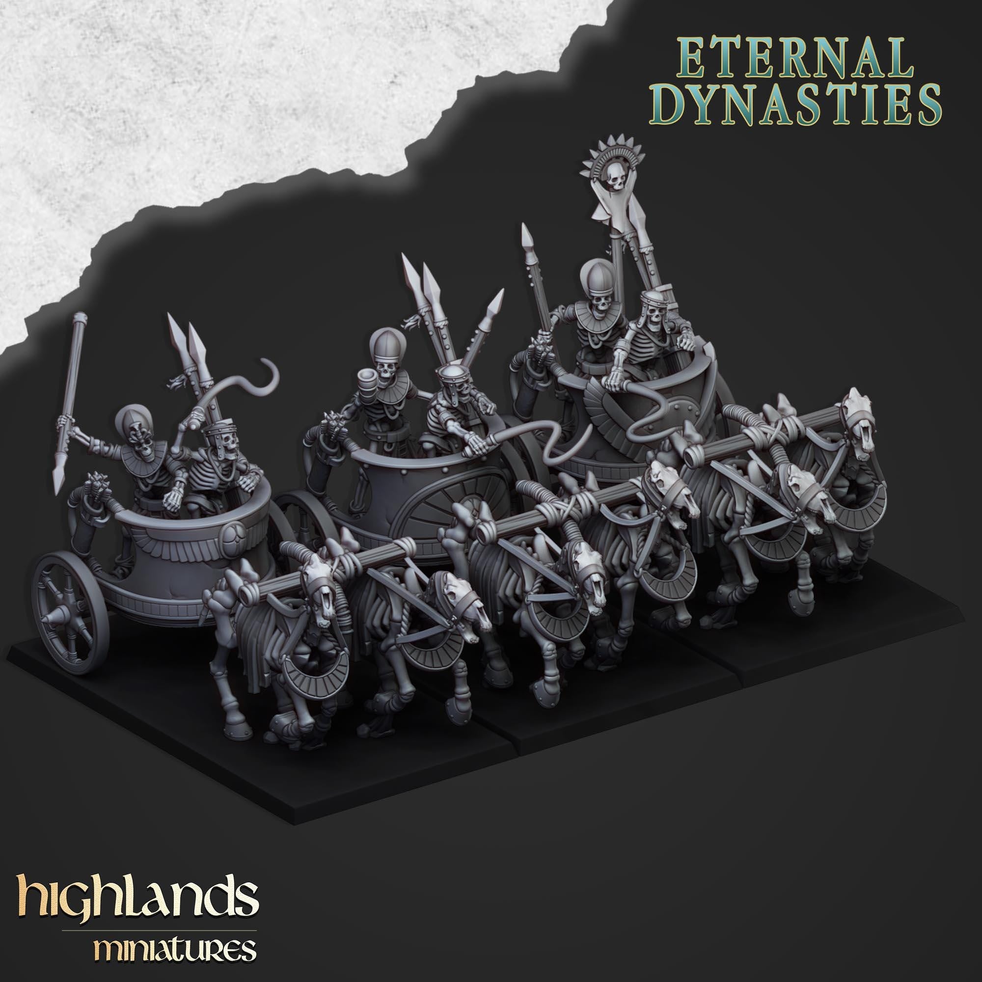 Ancient Skeletal Chariots - Highlands Miniatures