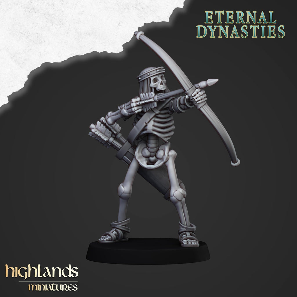 Ancient Skeletons with Bows - Highlands Miniatures