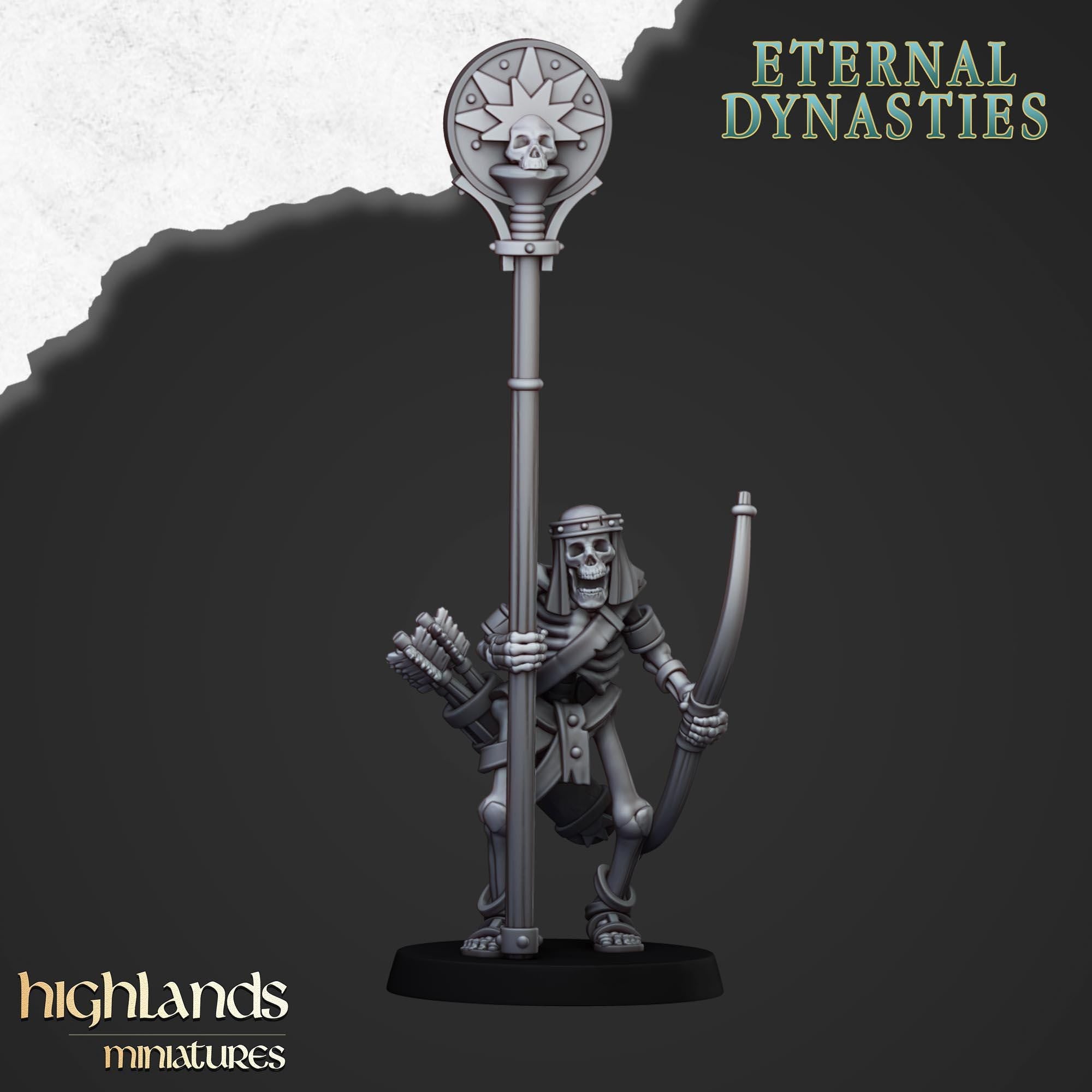 Ancient Skeletons with Bows - Highlands Miniatures