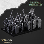 Ancient Skeletons with Spears or Hand Weapons - Highlands Miniatures