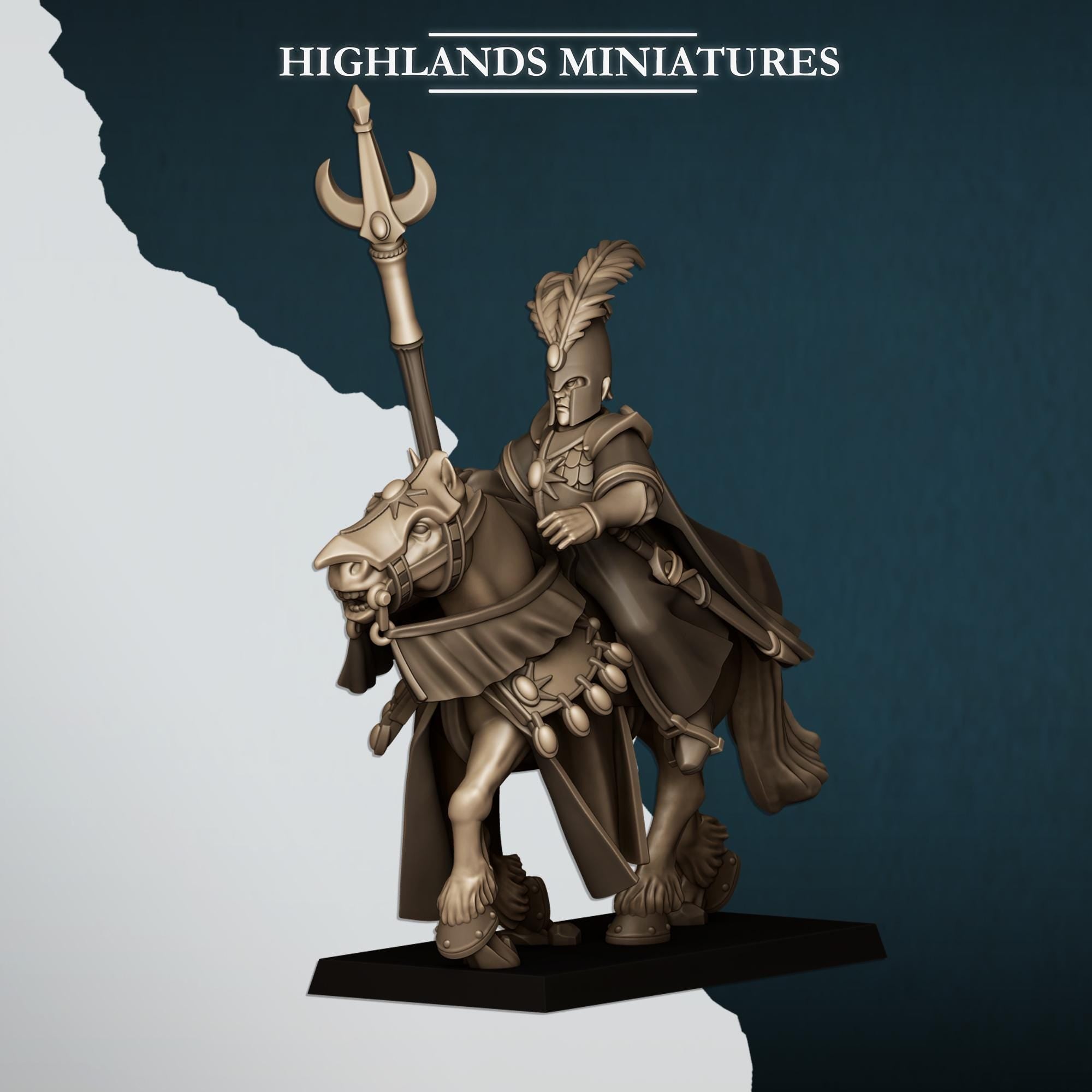 Mounted Aegean Mage on Horse - Highlands Miniatures
