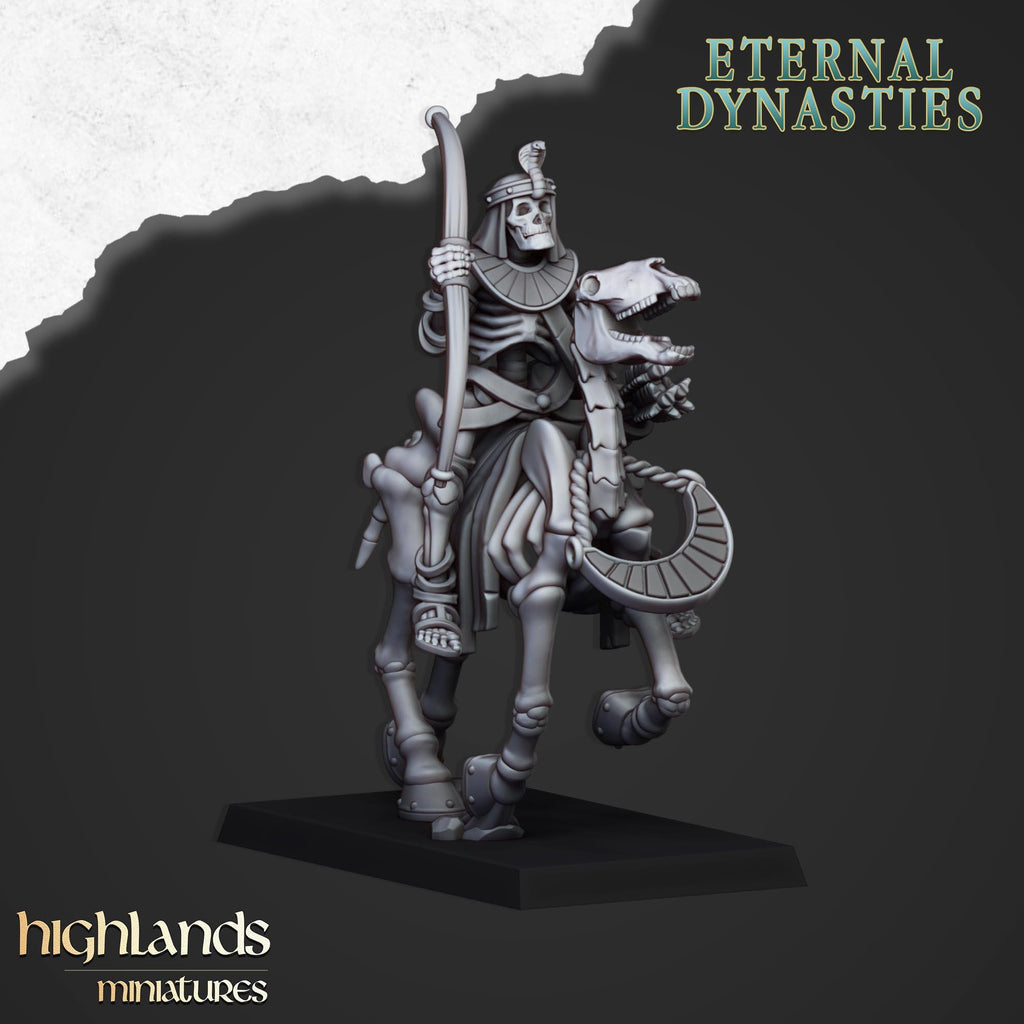Ancient Skeletal Cavalry with Spears or Bows - Highlands Miniatures