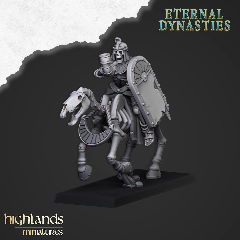 Ancient Skeletal Cavalry with Spears or Bows - Highlands Miniatures