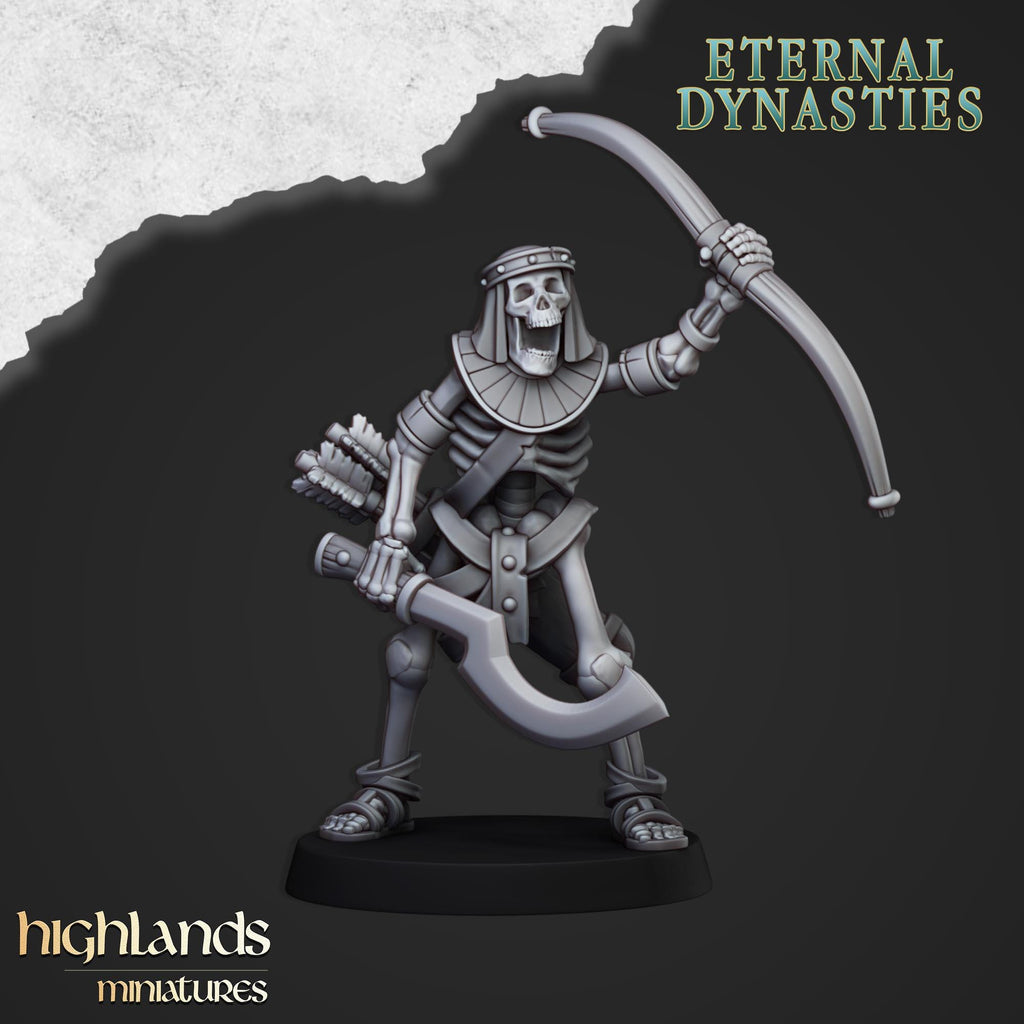Ancient Skeletons with Bows - Highlands Miniatures