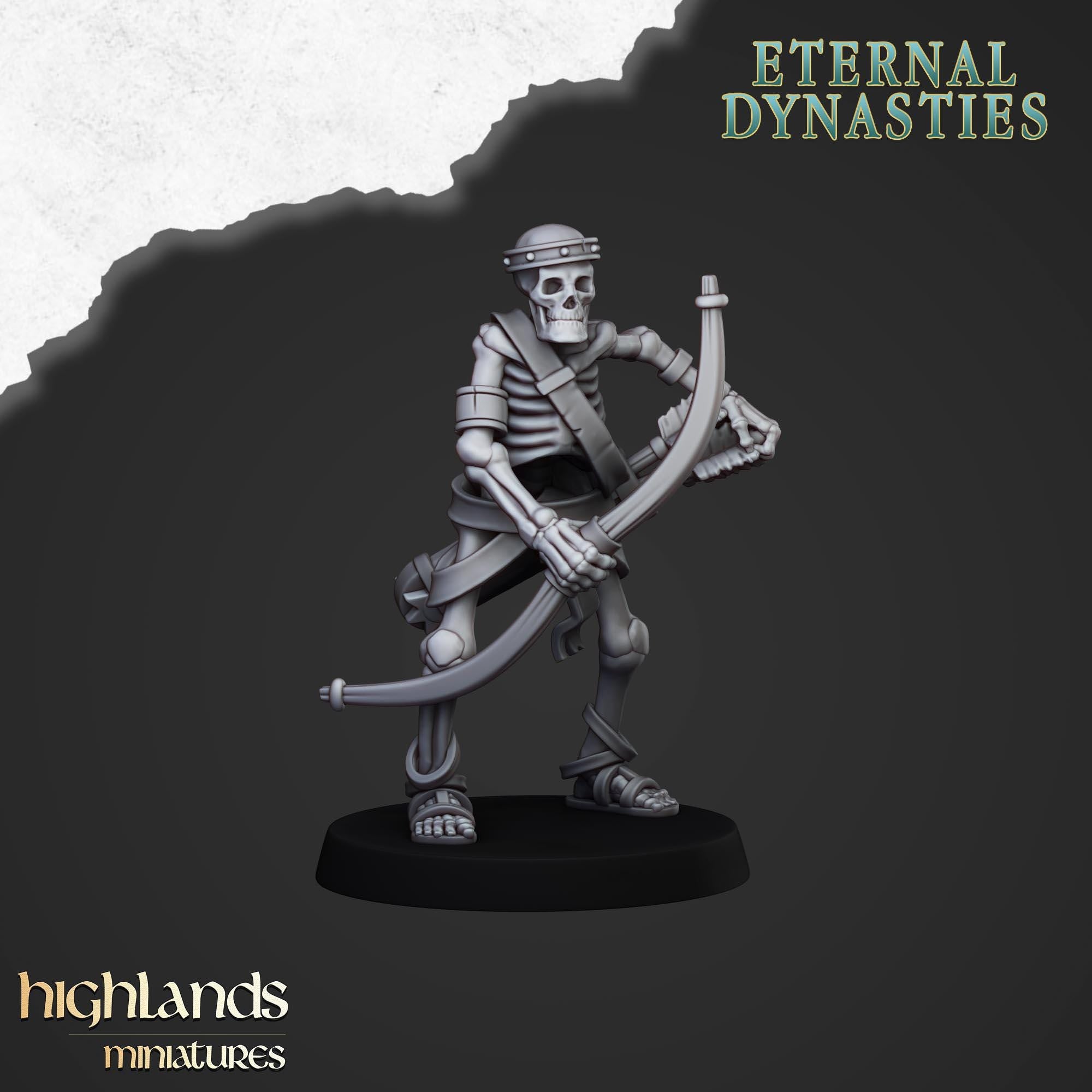Ancient Skeletons with Bows - Highlands Miniatures