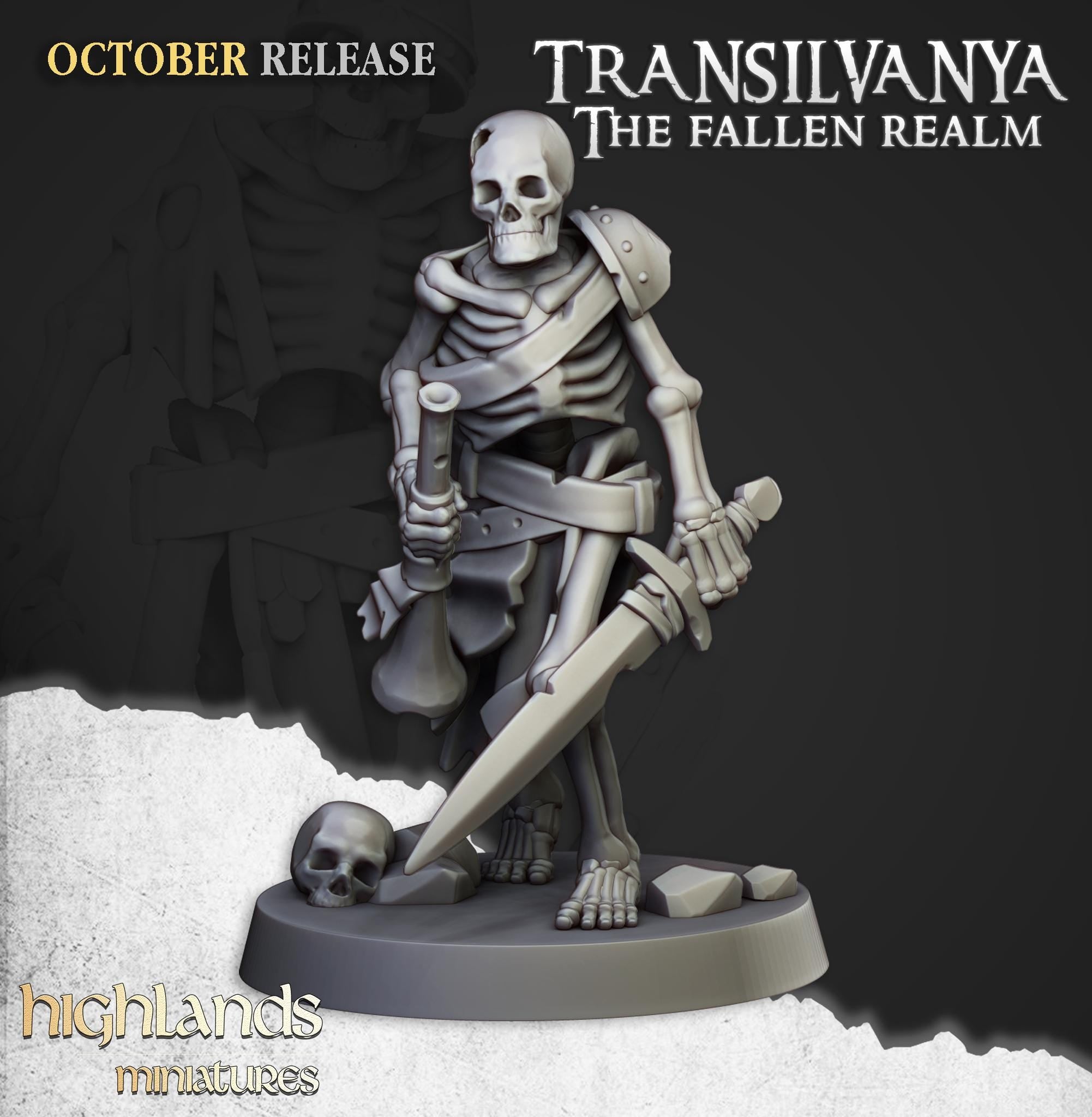 Skeleton Warriors with Swords Unit - Highlands Miniatures