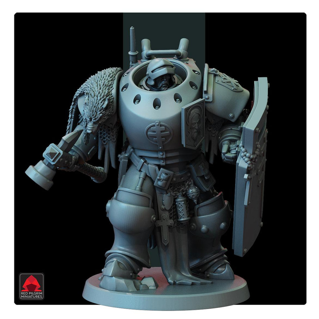 Lieutenant in Machine Armour - Red Pilgrim Miniatures