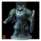 Lieutenant in Machine Armour - Red Pilgrim Miniatures