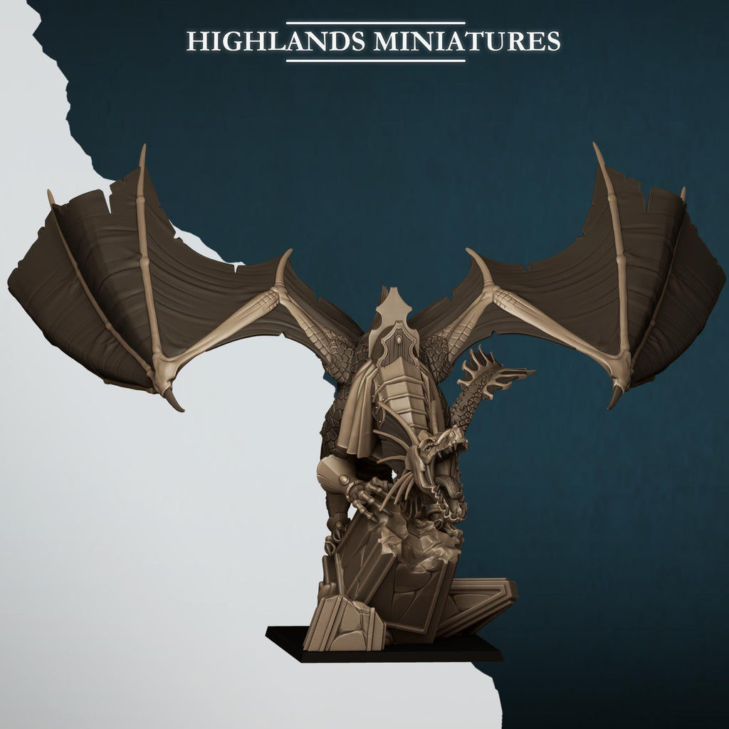 Aegean Elf Prince on Dragon - Highlands Miniatures