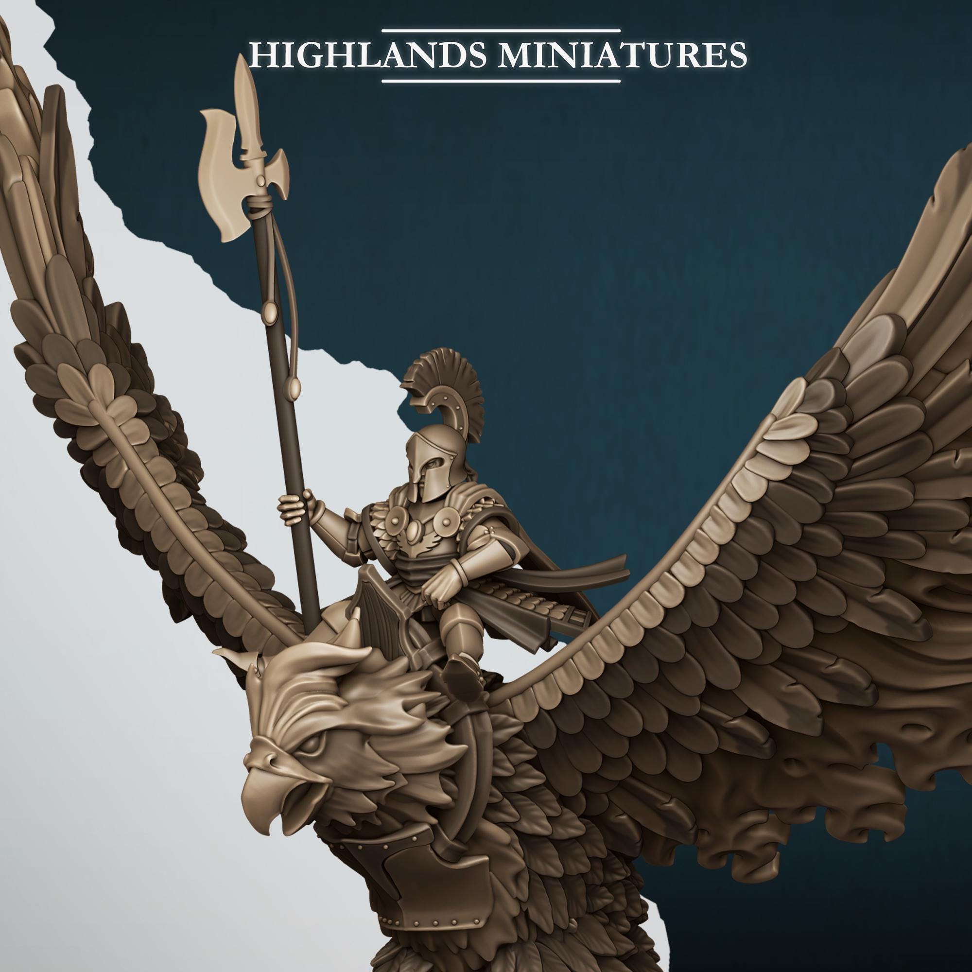 Aegean Lord on Phoenix - Highlands Miniatures