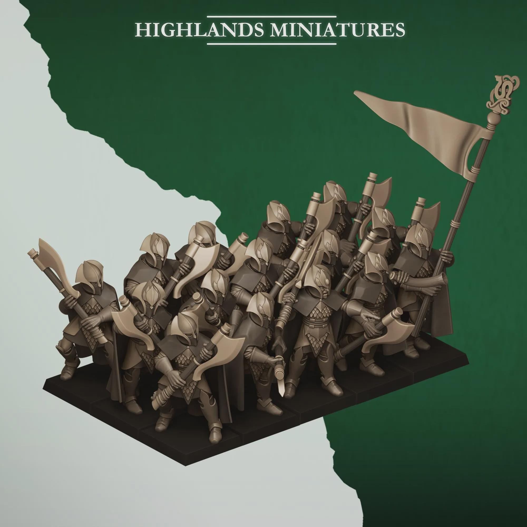 Feral Axemen (10x) - Highlands Miniatures