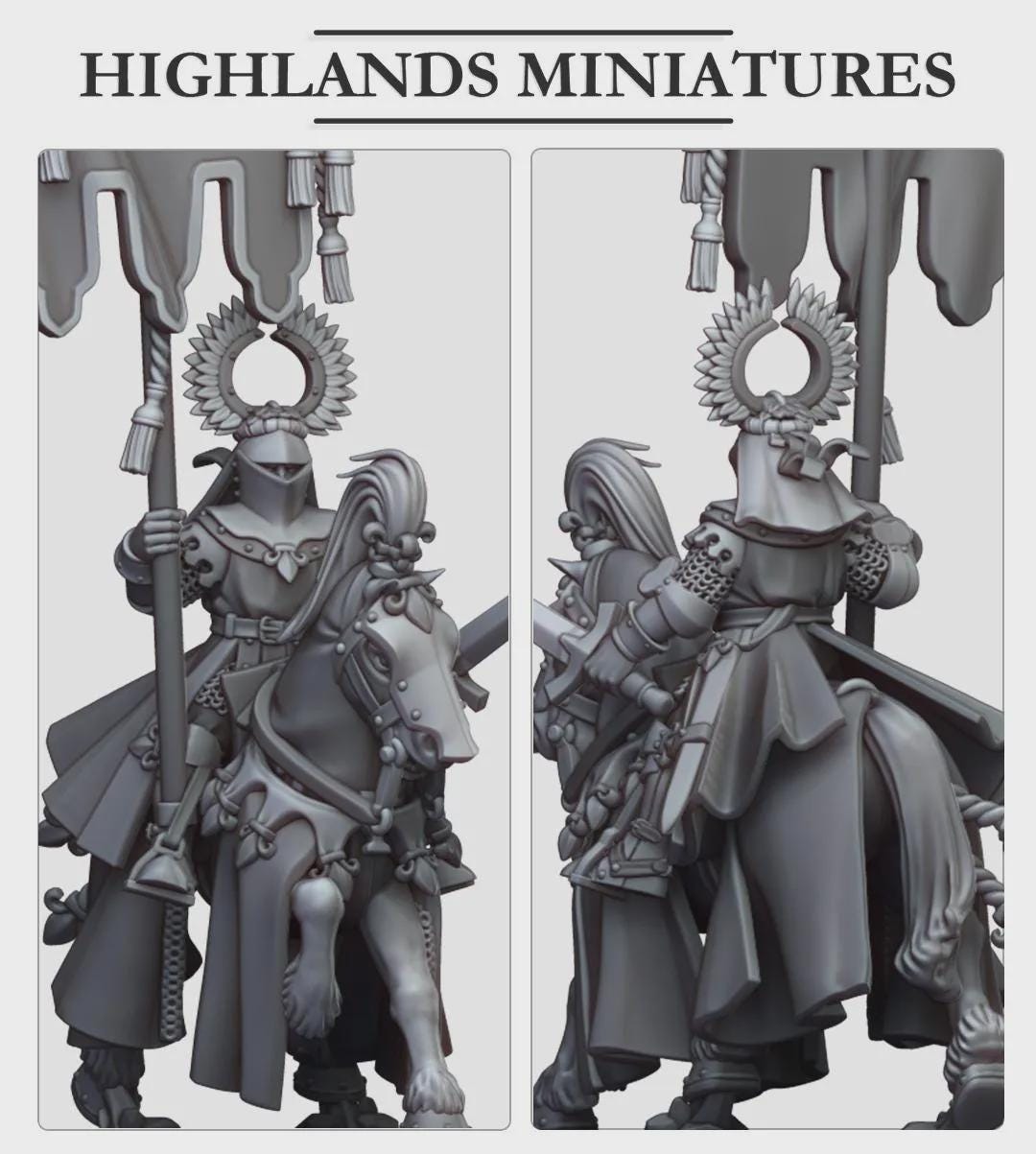 Gallia Battle Standard Bearer - Highlands Miniatures
