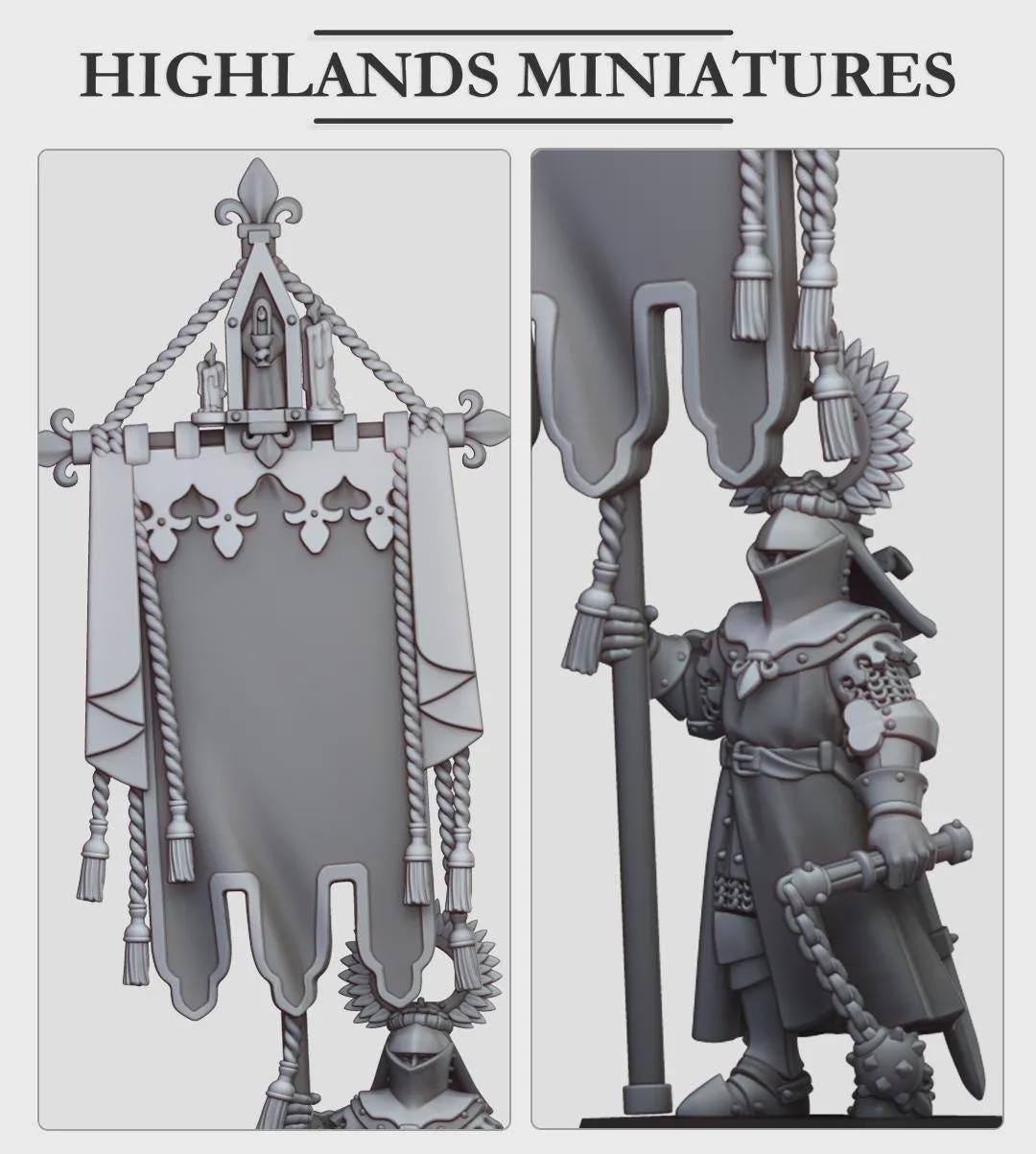 Gallia Battle Standard Bearer - Highlands Miniatures