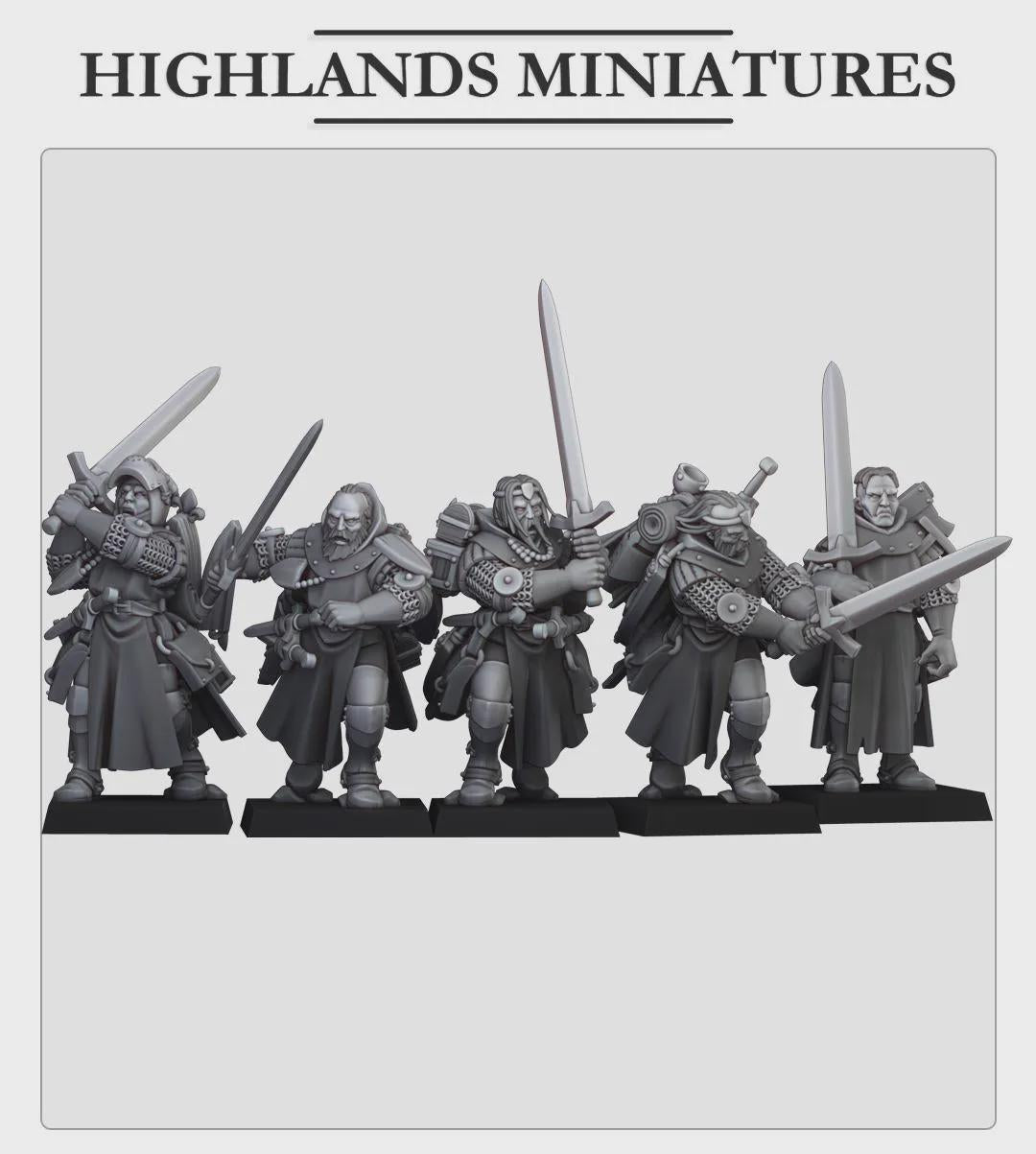 Dismounted Questing Knights - Highlands Miniatures