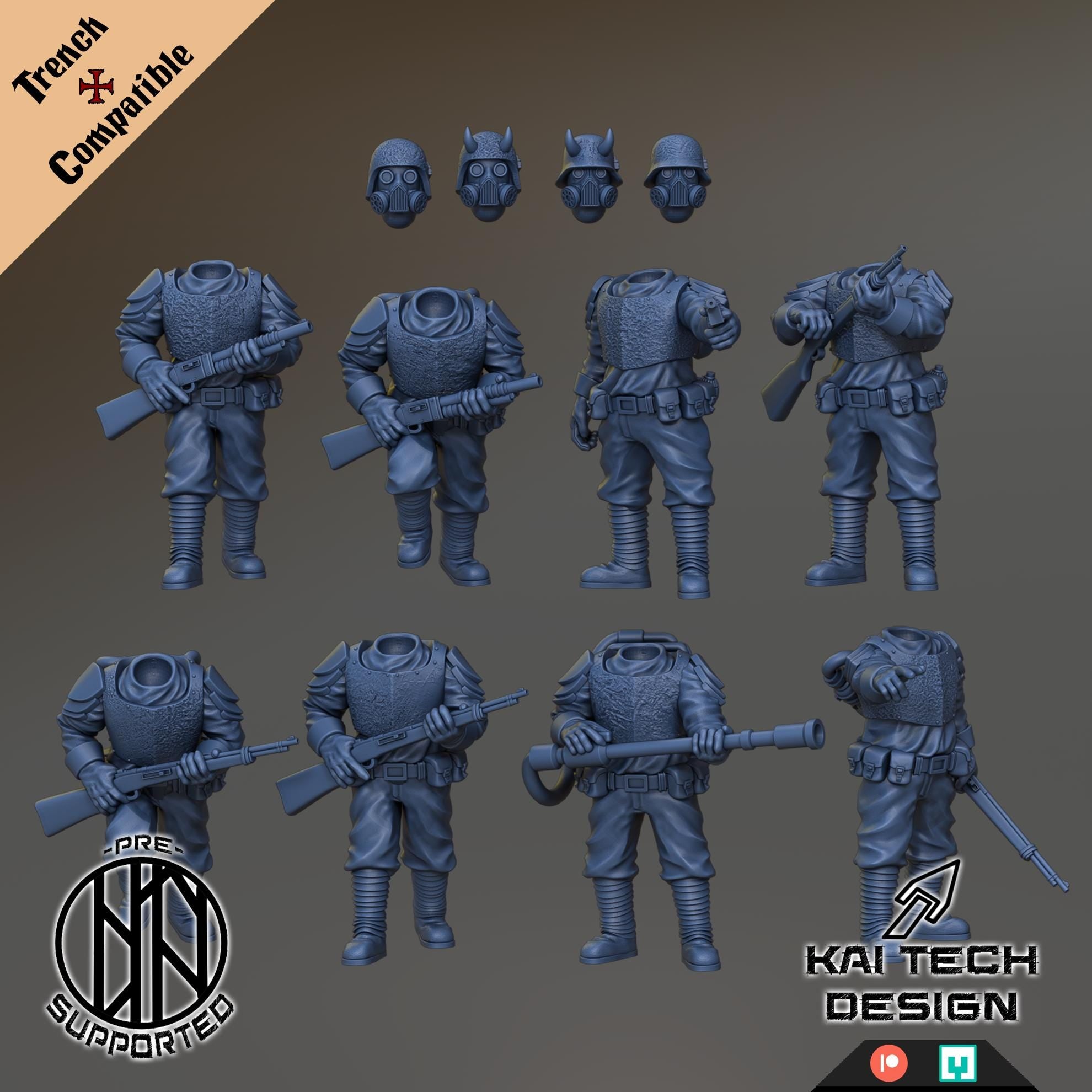Heretic Warband Multi-Listing [Trench Compatible] - Kaitech Design