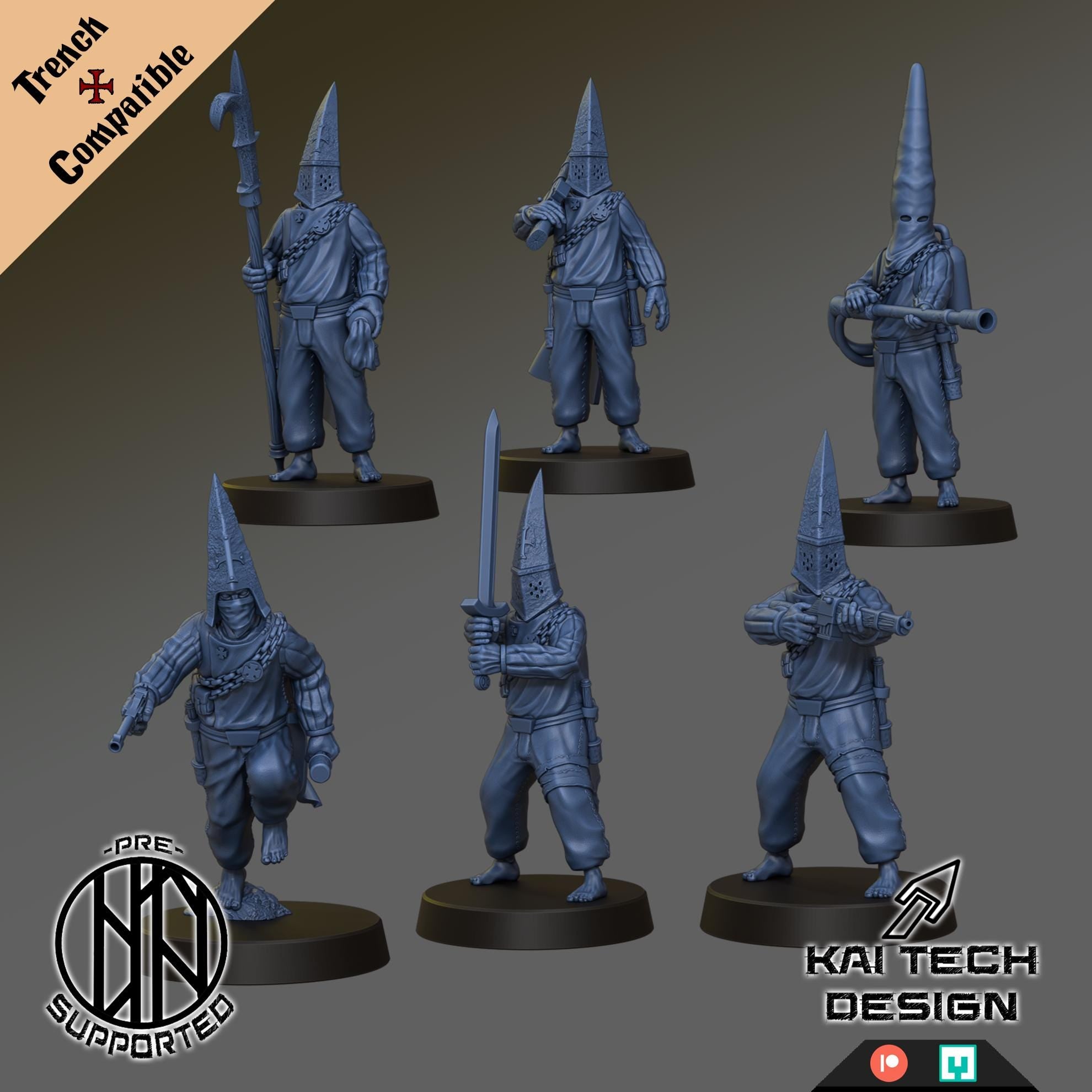 Pilgrims x6 (Monopose) [Trench Compatible] - Kaitech Design