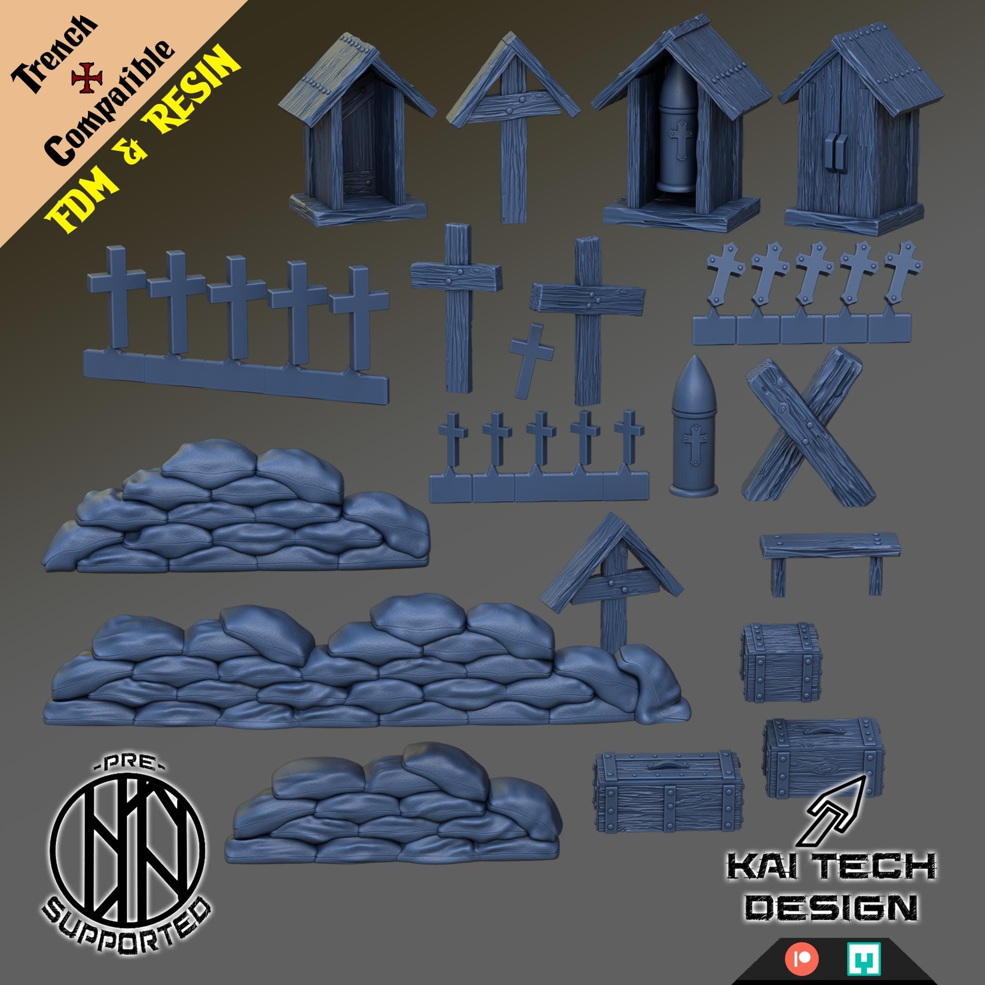 Trench Compatible Terrain Bits - Kaitech Designs