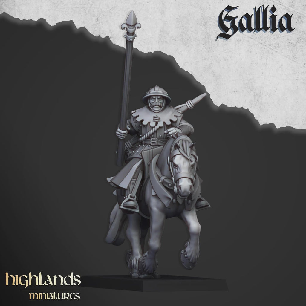 Mounted Gallia Men at Arms - Highlands Miniatures