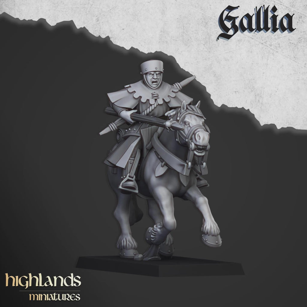 Mounted Gallia Men at Arms - Highlands Miniatures