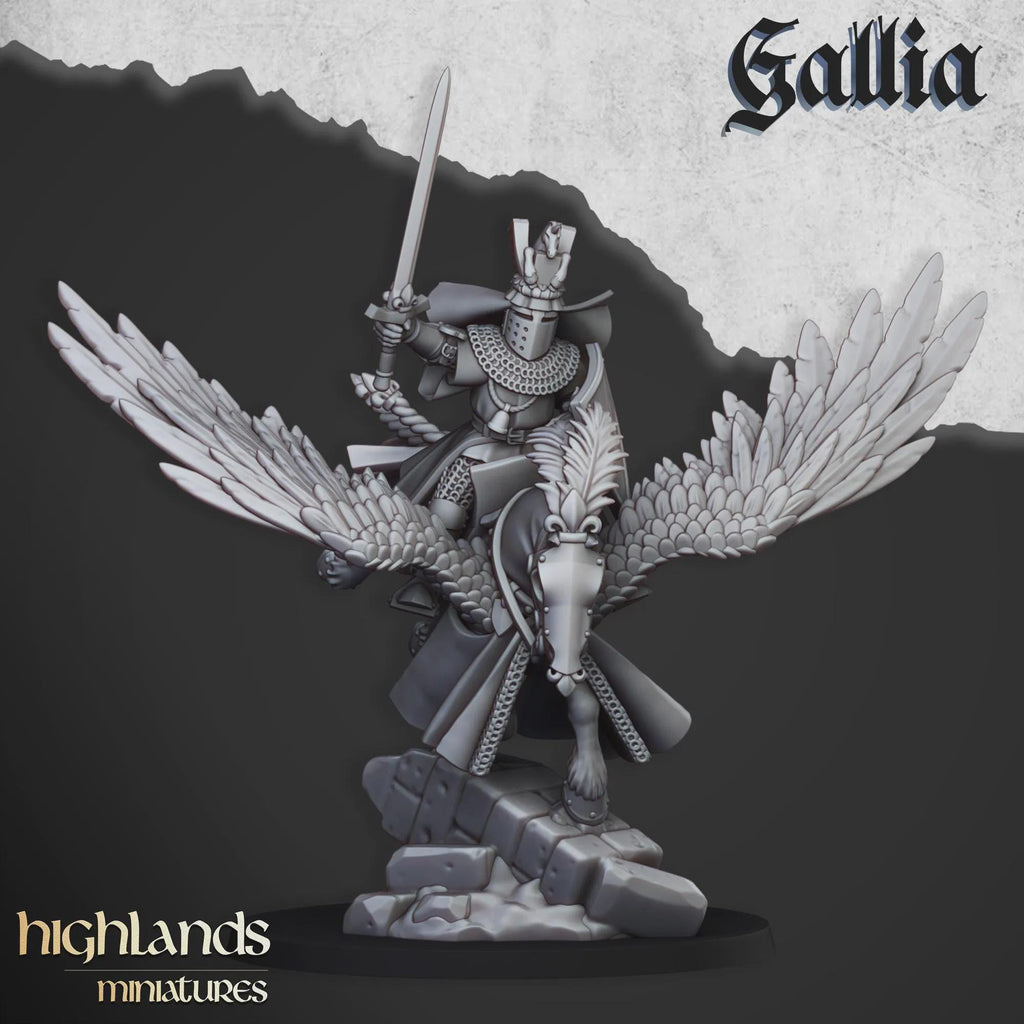 Gallia Knights on Pegasus - Highlands Miniatures