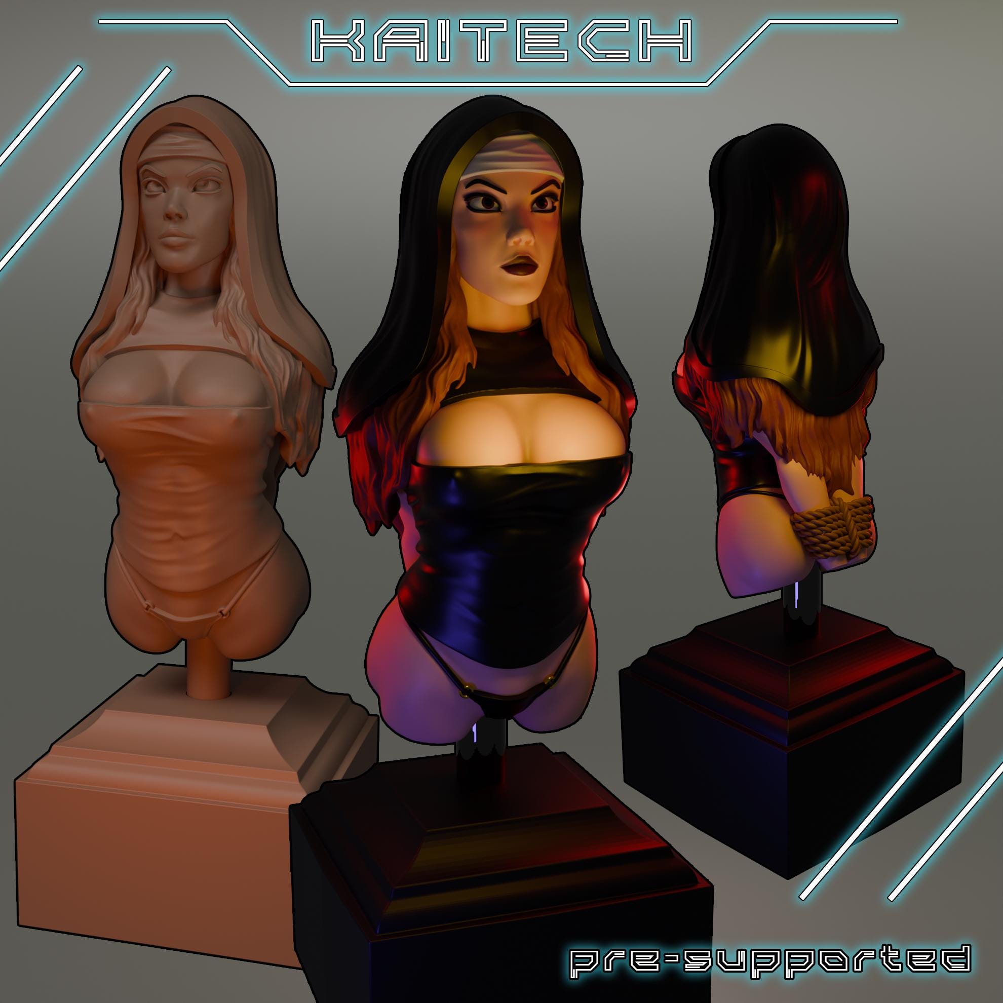 Naughty Nun Bust - Kaitech Design