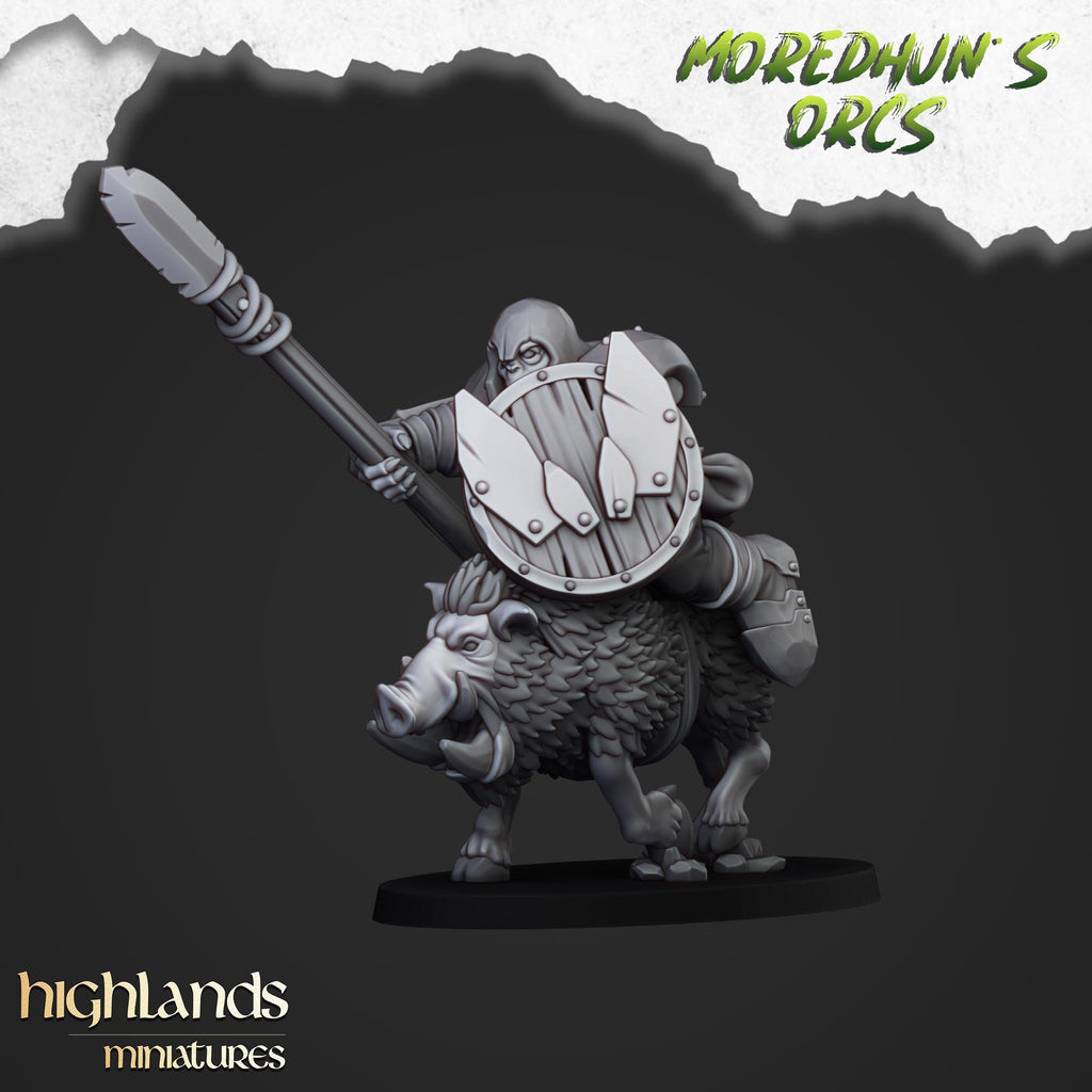 Mounted Orcs with Spears - Highlands Miniatures