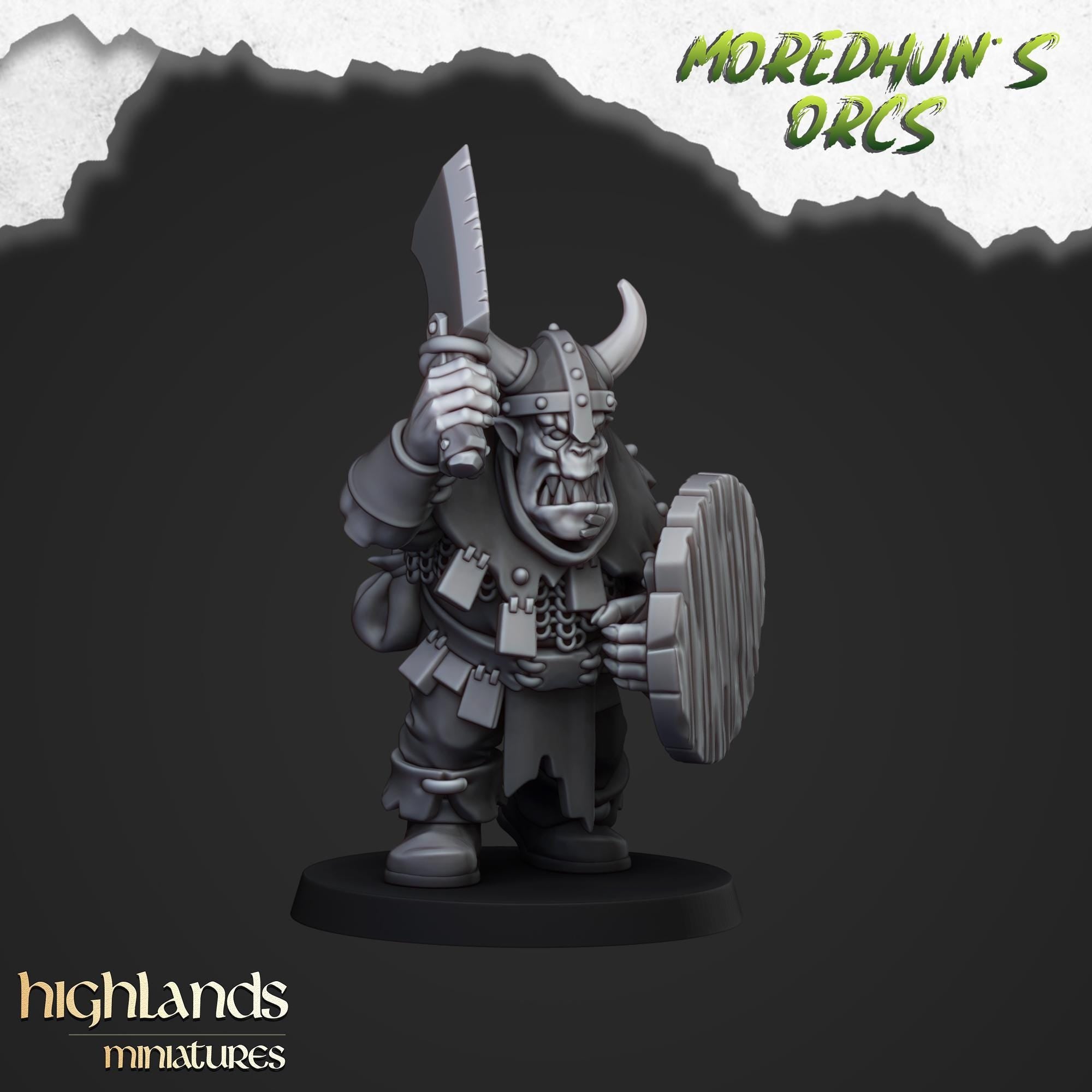 Orc Warriors with Hand Weapons or Spears - Highlands Miniatures