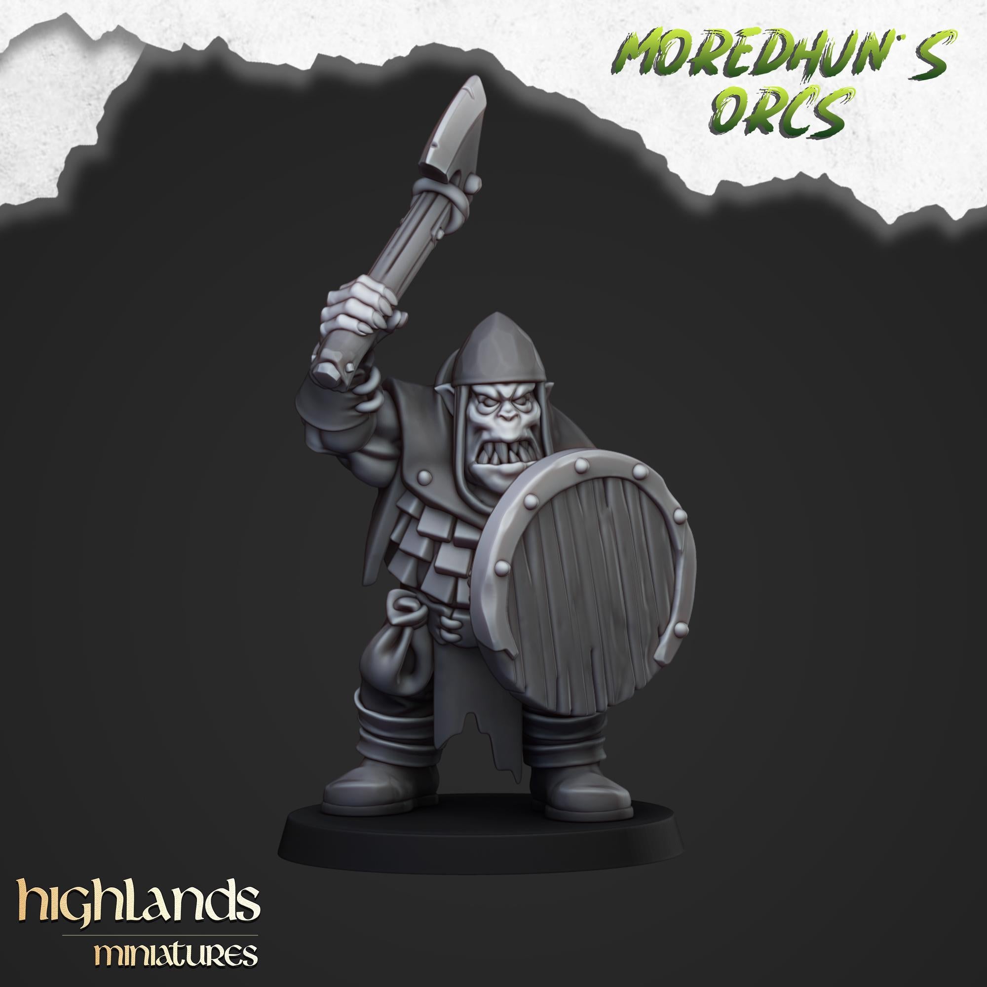 Orc Warriors with Hand Weapons or Spears - Highlands Miniatures