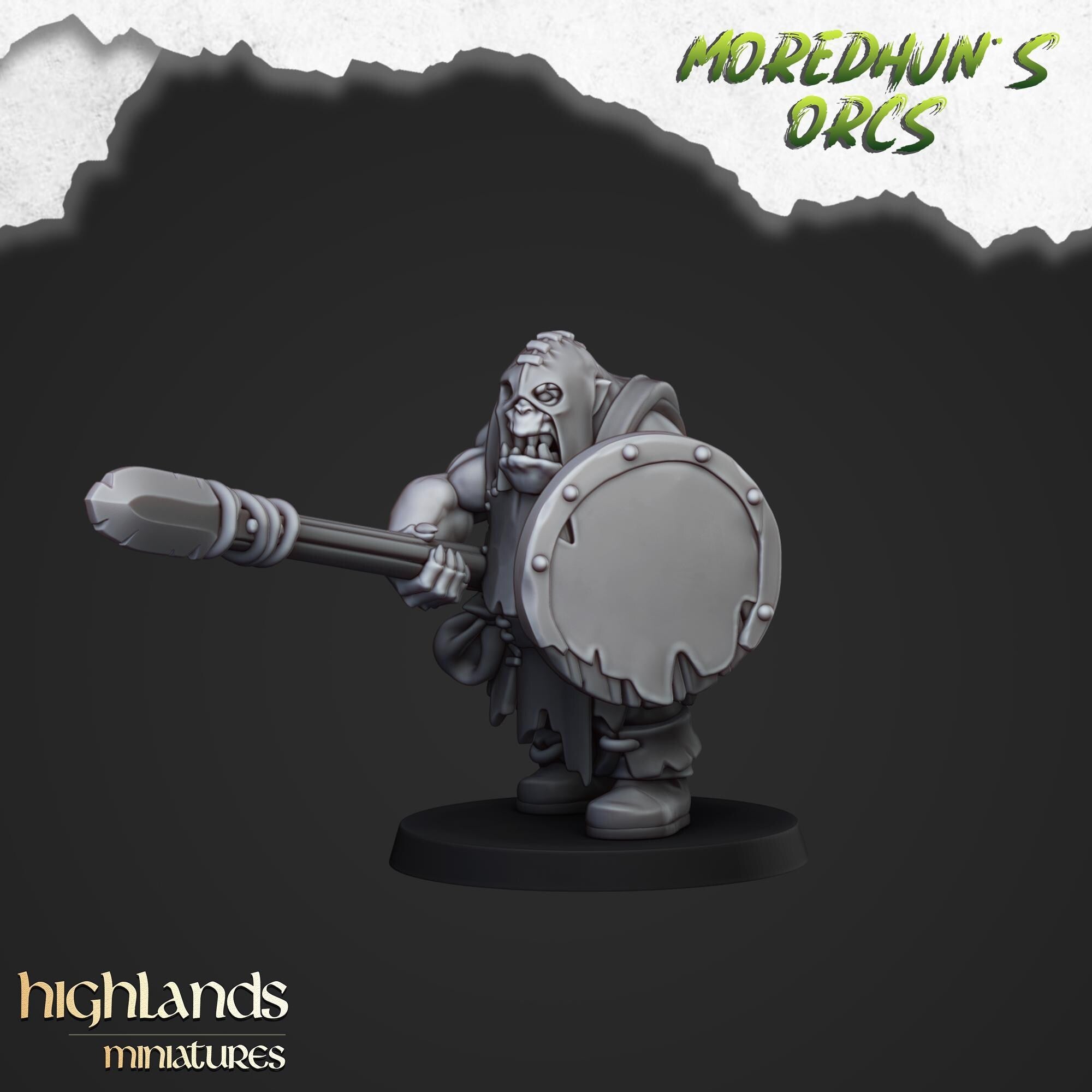Orc Warriors with Hand Weapons or Spears - Highlands Miniatures