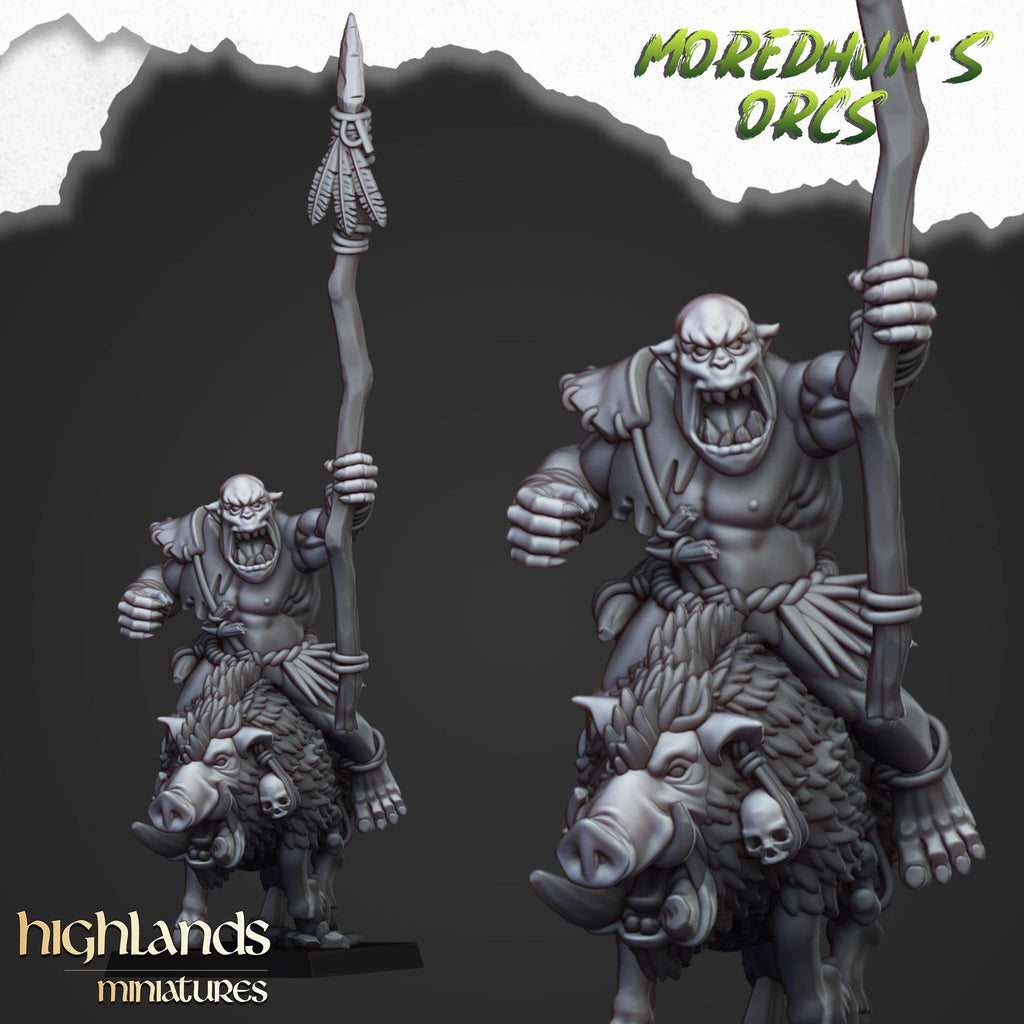 Mounted Cave Orcs - Highlands Miniatures