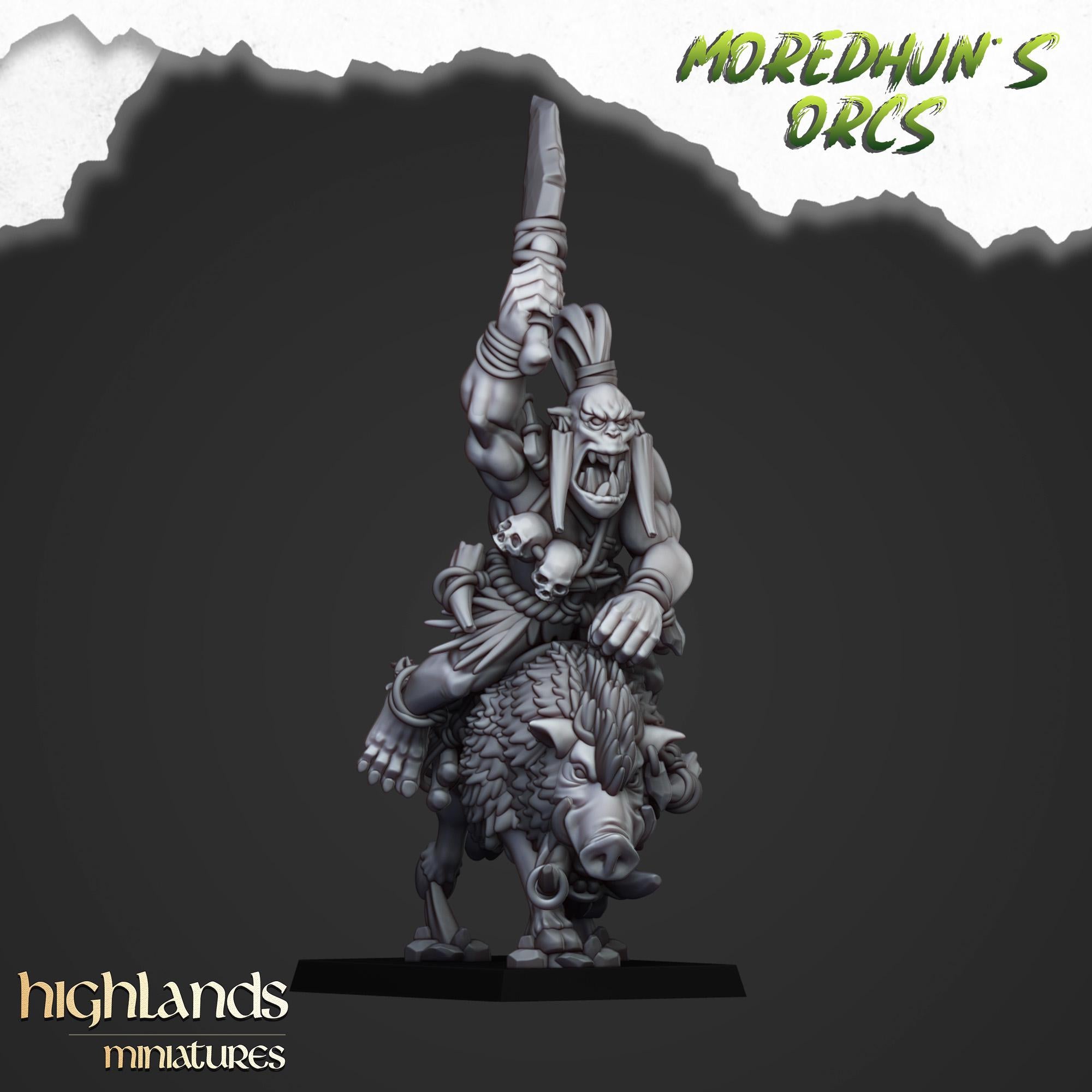 Mounted Cave Orcs - Highlands Miniatures
