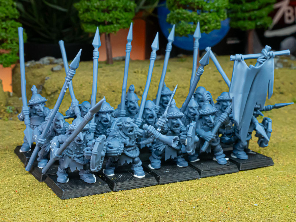 Steppe Goblins with Spears - Highlands Miniatures