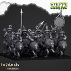Mounted Steppe Goblins with Bows or Spears - Highlands Miniatures