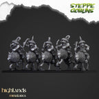 Mounted Steppe Goblins with Bows or Spears - Highlands Miniatures