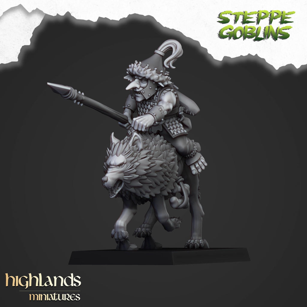Mounted Steppe Goblins with Bows or Spears - Highlands Miniatures