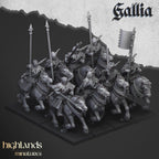 Mounted Gallia Men at Arms - Highlands Miniatures