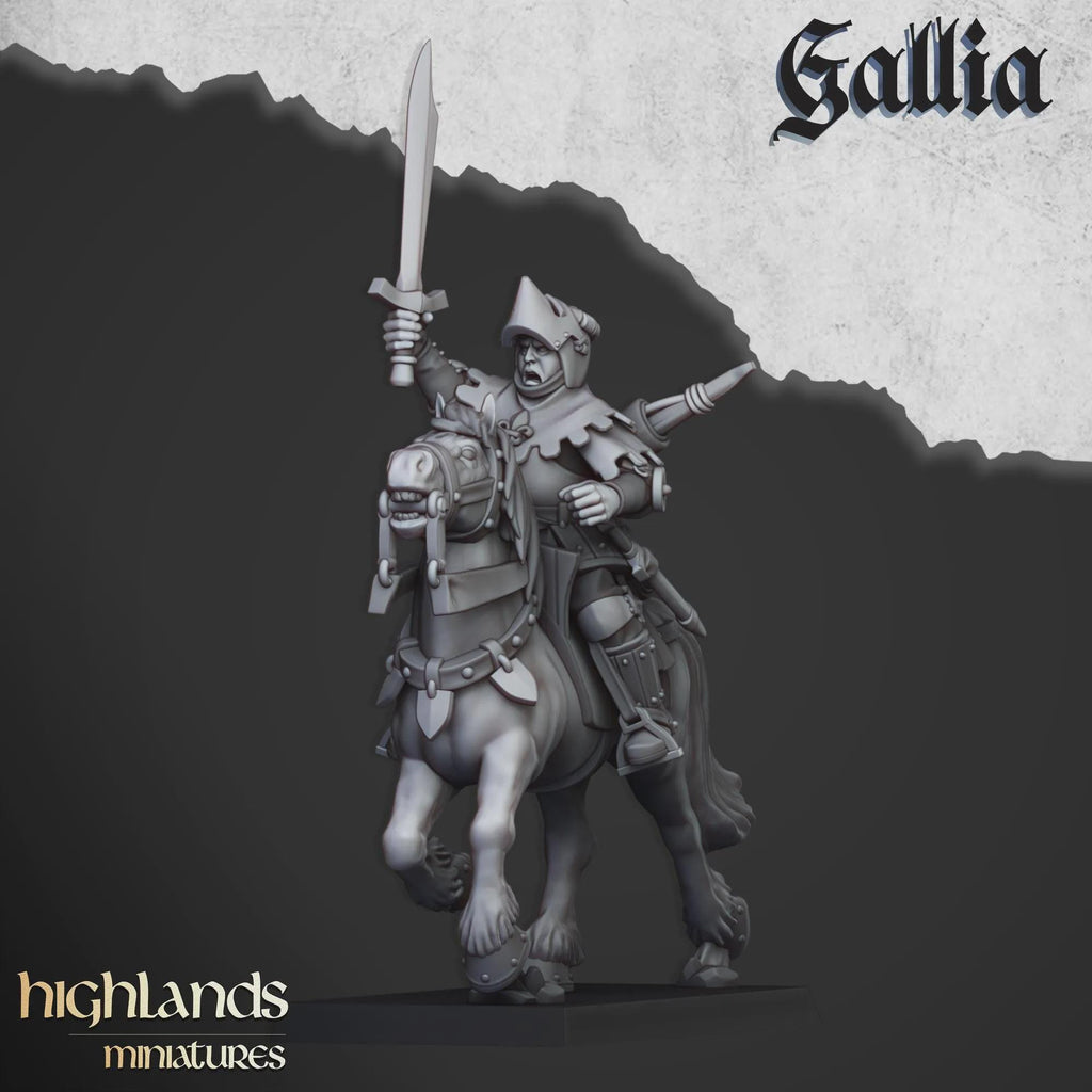 Mounted Gallia Men at Arms - Highlands Miniatures
