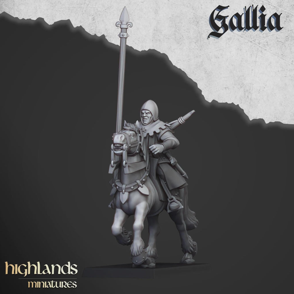 Mounted Gallia Men at Arms - Highlands Miniatures