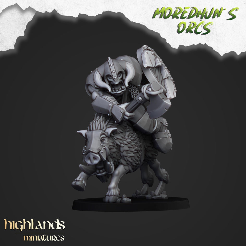 Mounted Orcs with Spears - Highlands Miniatures