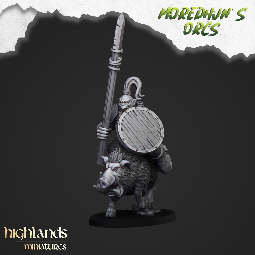 Mounted Orcs with Spears - Highlands Miniatures