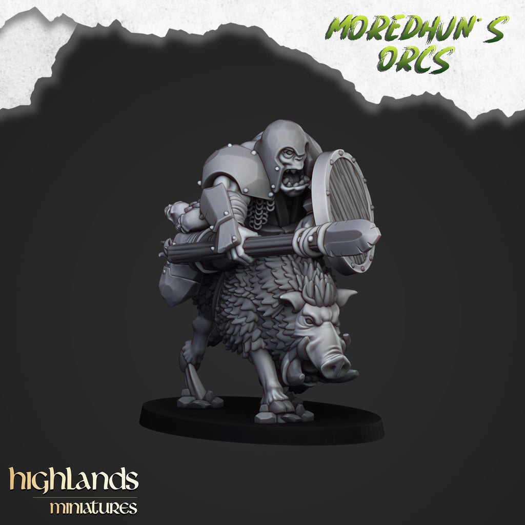 Mounted Orcs with Spears - Highlands Miniatures