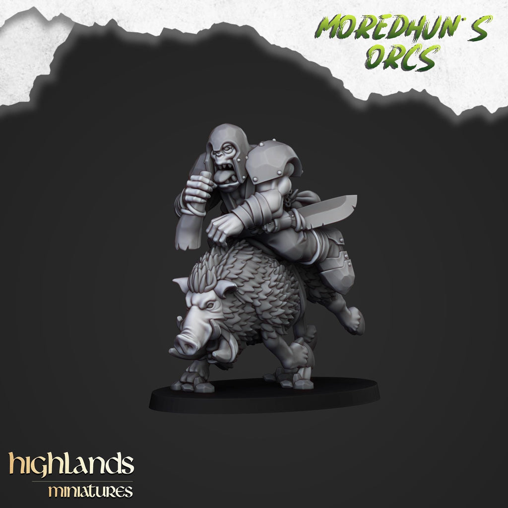 Mounted Orcs with Spears - Highlands Miniatures