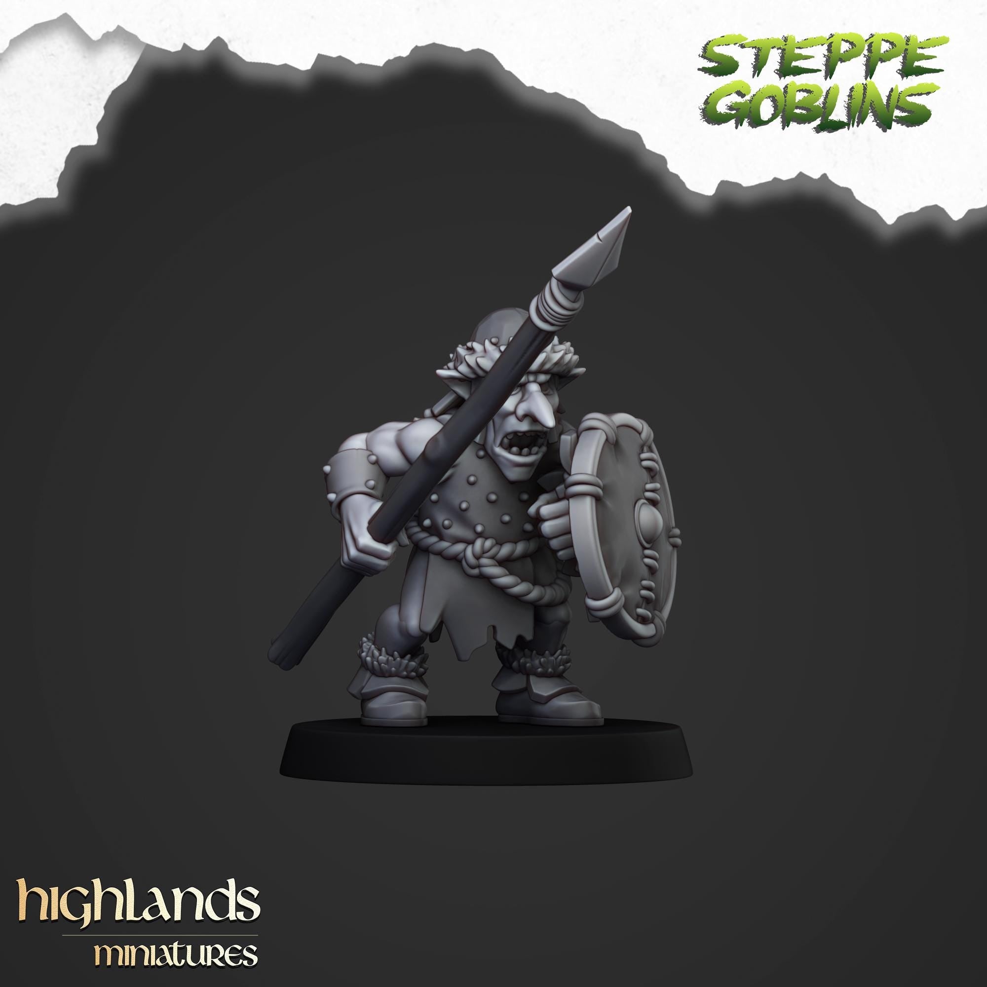 Steppe Goblins with Spears - Highlands Miniatures