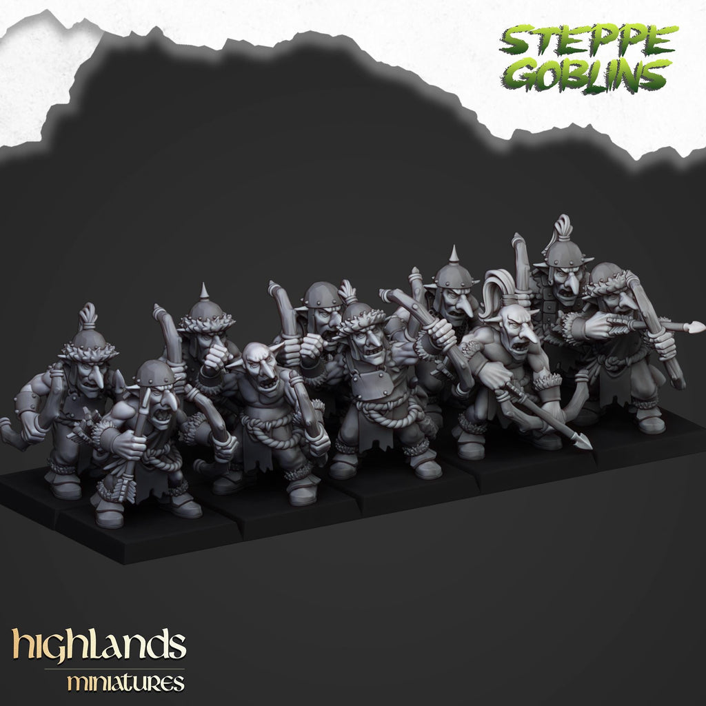 Steppe Goblins with Bows - Highlands Miniatures