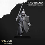 Skeletal Guard with Weapons and Shields